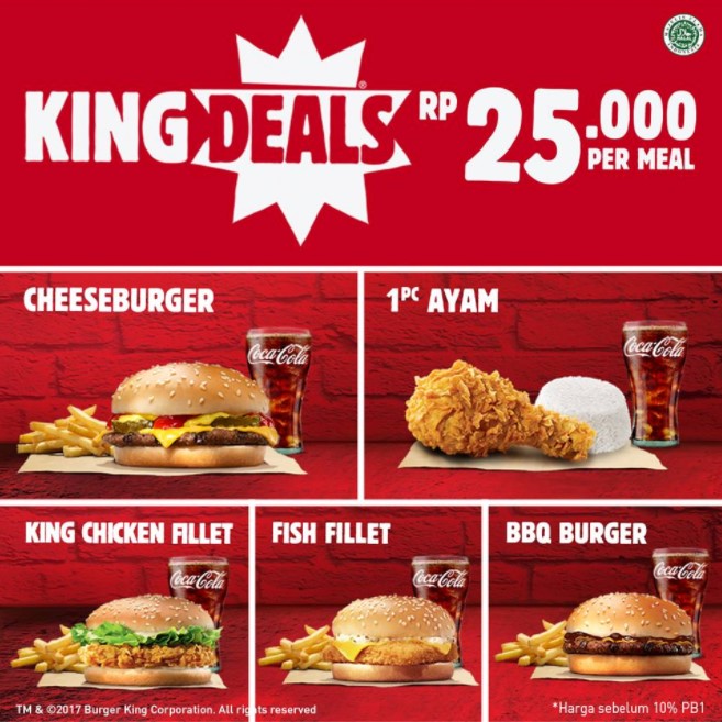 Harga Menu Promo Burger King Terbaru 2